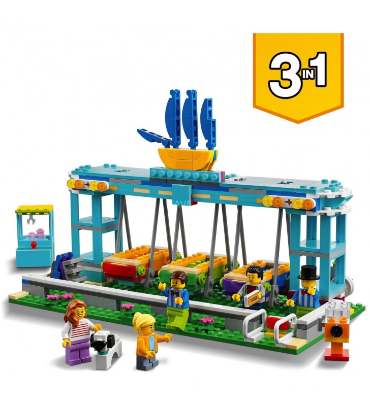 Jucărie de construcție lego  31119 creator ferris wheel (parc de distractii, jucarii pentru baieti si fete de la 9 ani)