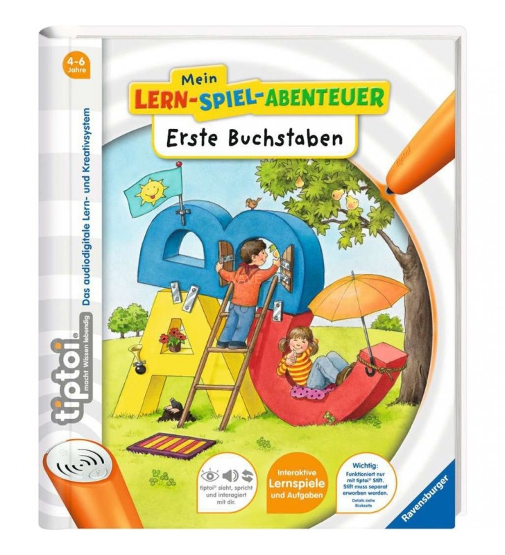 Ravensburger  tiptoi aventura jocului meu de învățare: primele litere, carte de învățare