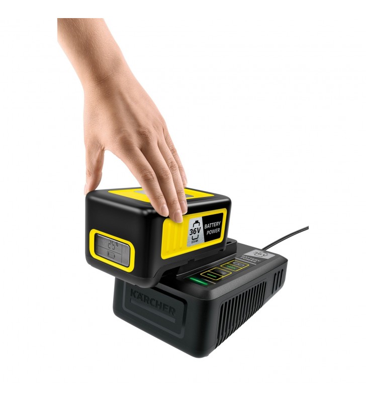 Karcher starter kit battery power 36/25, set (negru/galben, baterie reîncărcabilă battery power 36/25 cu încărcător rapid de 36 v)
