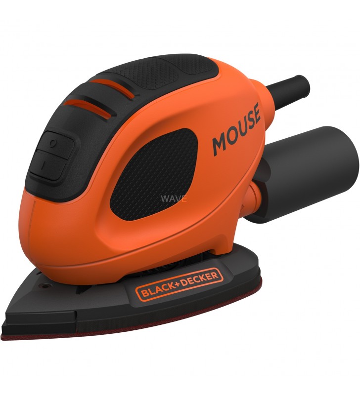 Mouse compact black+decker  bew230k-qs, șlefuitor delta (portocaliu/negru, 55 wați, carcasă)