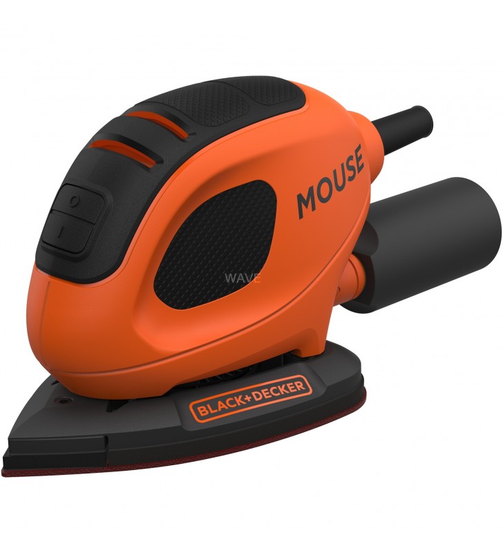 Mouse compact black+decker  bew230-qs, șlefuitor delta (portocaliu/negru, 55 wați)