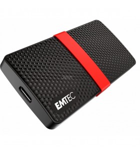 Emtec  x200 ssd portabil 1tb, ssd extern (negru/roșu, usb-c 3.2 gen 1 (5 gbps))