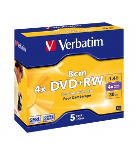Verbatim dvd+rw 8cm matt silver 1,4 giga bites 5 buc.