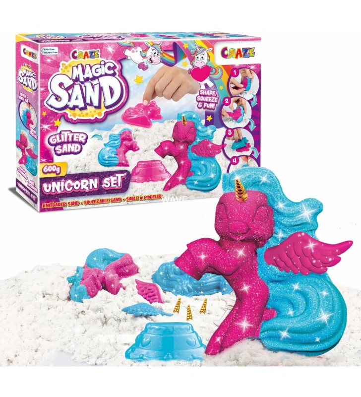 Craze  magic sand unicorn set, joc nisip