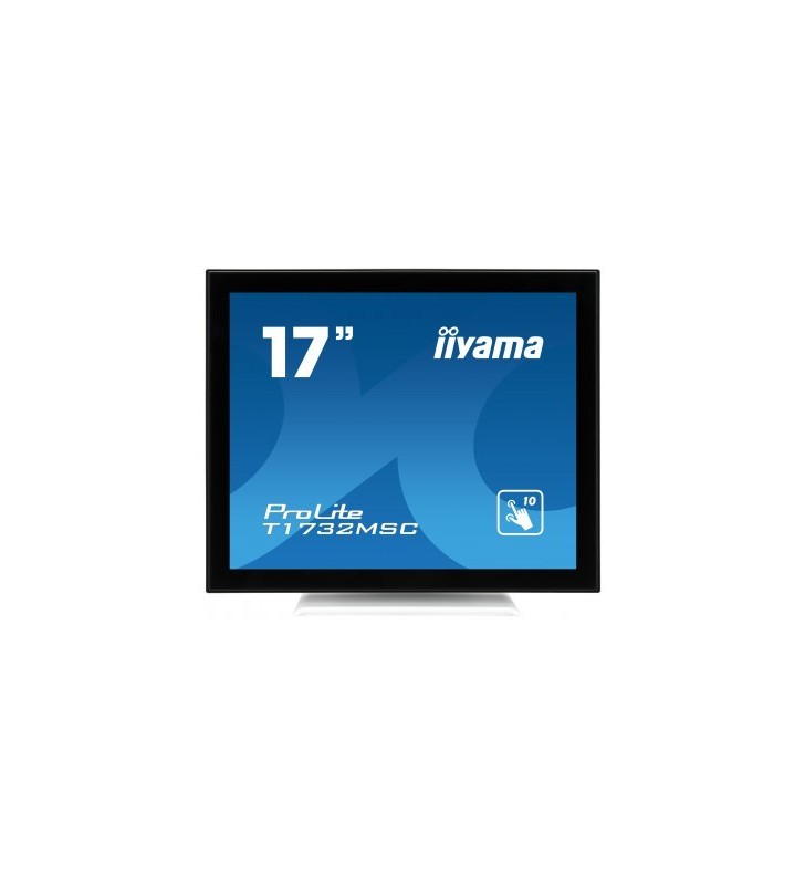 Iiyama prolite t1732msc-w1x monitoare cu ecran tactil 43,2 cm (17") 1280 x 1024 pixel negru, alb multi-touch