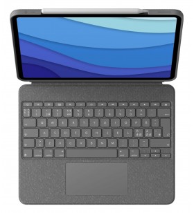 Logitech combo touch for ipad pro 12.9-inch (5th generation) gri smart connector qwerty nordic