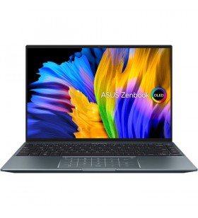 Laptop asus zenbook 14x oled ux5401za-l7015x, intel core i7-12700h pana la 4.7ghz, 14" 2.8k, 16gb, ssd 512gb, intel iris xe graphics, windows 11 pro, pine grey