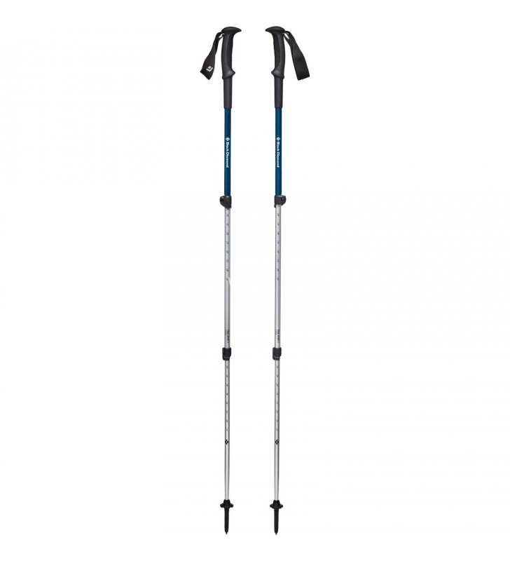 Black diamond  bețe de trekking trail sport 3, echipament de fitness (albastru/negru, 1 pereche, 100 până la 140 cm)