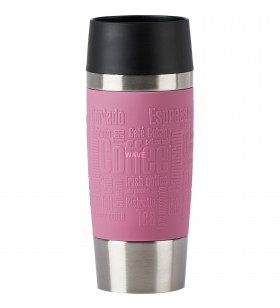 Emsa  travel mug cana termica clasica (roz/oțel inoxidabil, 0,36 litri)