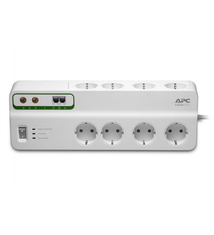 Apc performance surgearrest 8 outlets with phone & coax protection 230v germany