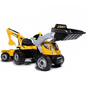 Smoby  tractor farmer builder max, vehicul pentru copii (galben negru)