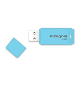 Integral pastel memorii flash usb 64 giga bites usb tip-a 2 albastru