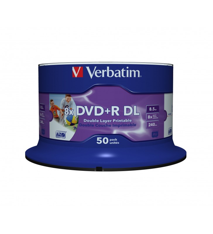 Verbatim 43703 dvd-uri blank 8,5 giga bites dvd-r 50 buc.