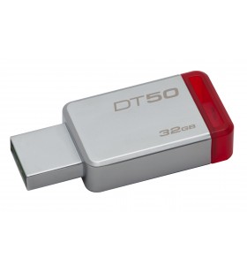 Kingston technology datatraveler 50 32gb memorii flash usb 32 giga bites usb tip-a 3.2 gen 1 (3.1 gen 1) roşu, argint