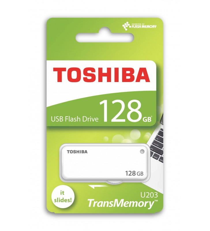 Toshiba u203 memorii flash usb 128 giga bites usb tip-a 2.0 alb
