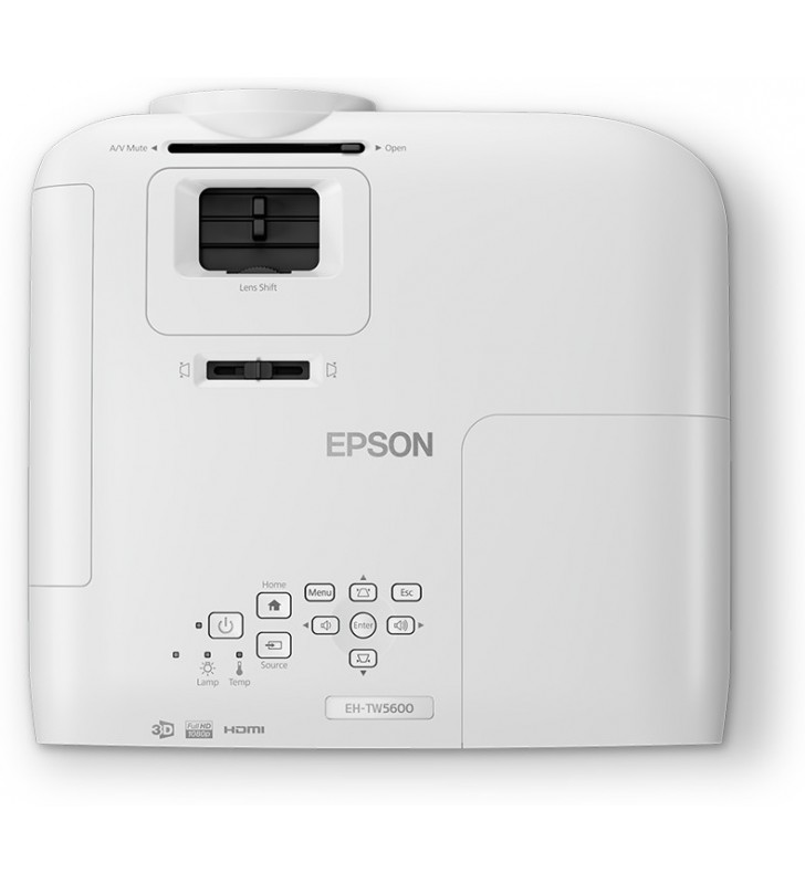 Epson eh-tw5600 proiectoare de date 2500 ansi lumens 3lcd 1080p (1920x1080) 3d proiector montat în tavan alb
