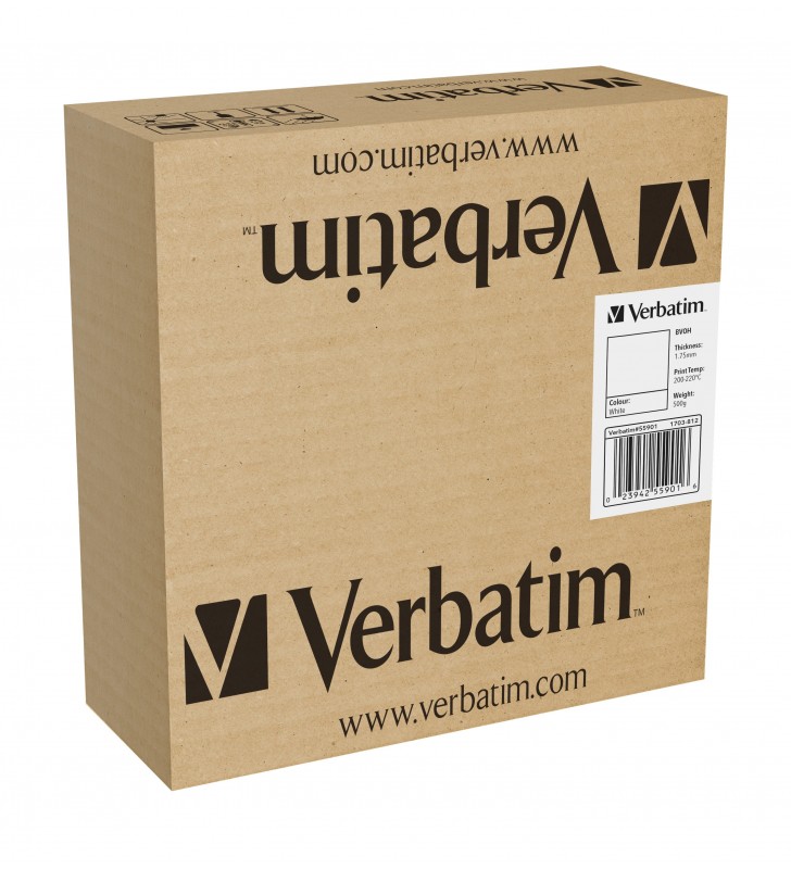 Verbatim 55901 materiale pentru imprimare 3d copolimer alcool vinil butenediol (bvoh) alb 500 g