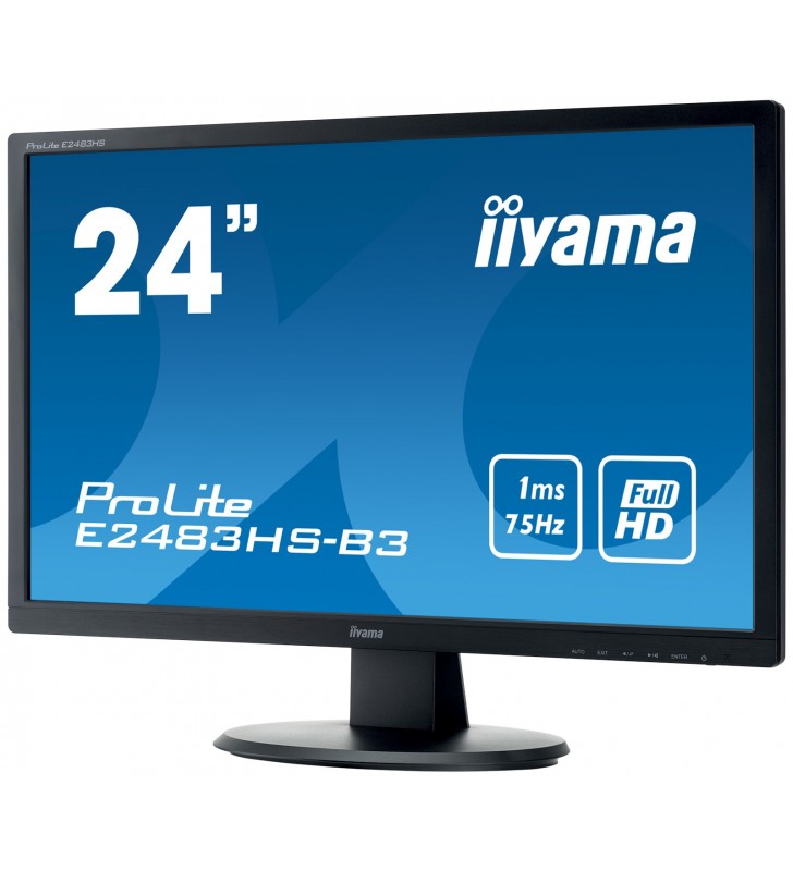 Iiyama prolite e2483hs-b3 led display 61 cm (24") 1920 x 1080 pixel full hd negru