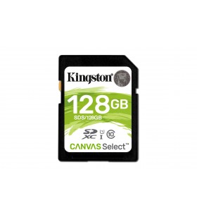Kingston technology canvas select memorii flash 128 giga bites sdxc clasa 10 uhs-i