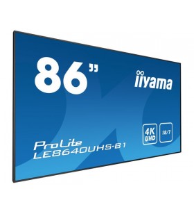 Iiyama le8640uhs-b1 afișaj semne 2,17 m (85.6") led 4k ultra hd panou informare digital de perete negru android