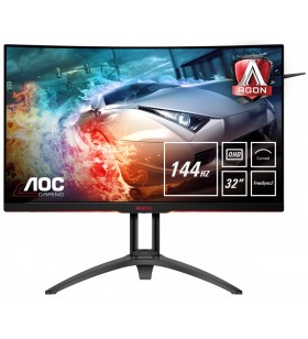 Aoc gaming ag322qc4 monitoare lcd 80 cm (31.5") 2560 x 1440 pixel wide quad hd led negru