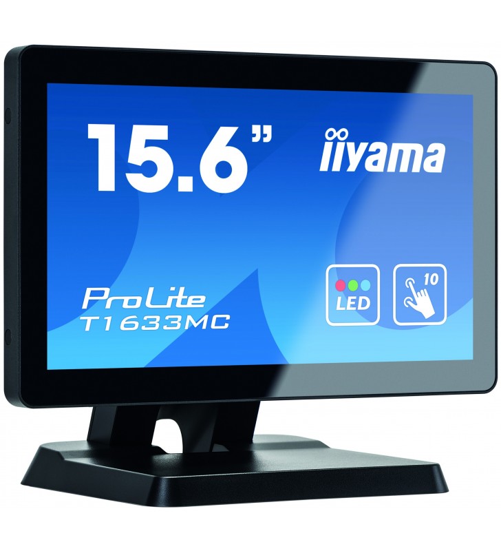 Iiyama prolite t1633mc-b1 monitoare cu ecran tactil 39,6 cm (15.6") 1366 x 768 pixel negru multi-touch multi-utilizatori