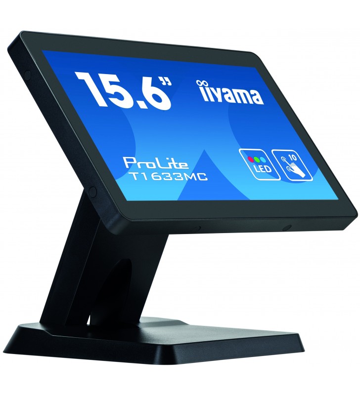 Iiyama prolite t1633mc-b1 monitoare cu ecran tactil 39,6 cm (15.6") 1366 x 768 pixel negru multi-touch multi-utilizatori