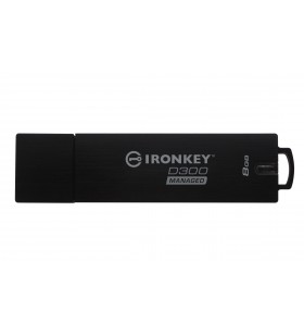 Kingston technology ironkey d300 memorii flash usb 128 giga bites usb tip-a 3.2 gen 1 (3.1 gen 1) negru