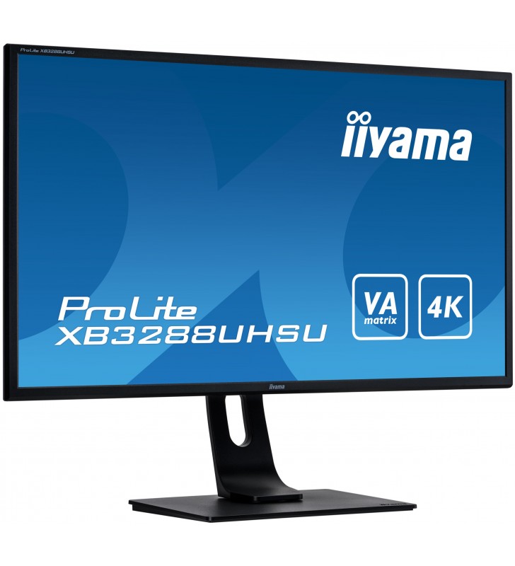 Iiyama prolite xb3288uhsu-b1 led display 80 cm (31.5") 3840 x 2160 pixel 4k ultra hd negru