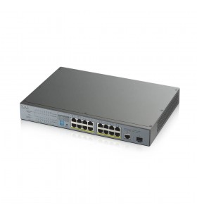Zyxel gs1300-18hp-eu0101f switch-uri fara management gigabit ethernet (10/100/1000) gri power over ethernet (poe) suport