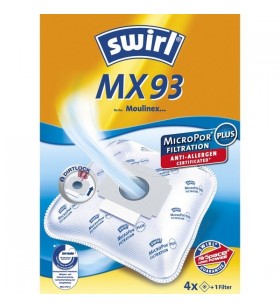 Saci pentru aspirator swirl mx93 micropor plus antibac (4 piese)