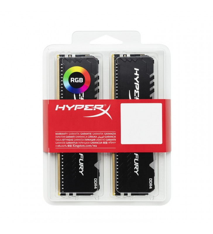 Hyperx fury hx424c15fb3ak2/16 module de memorie 16 giga bites ddr4 2400 mhz