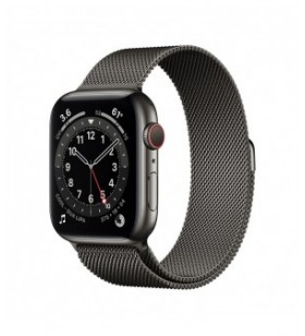 Resigilat: apple watch s6 gps + cellular, 40mm graphite stainless steel case, graphite milanese loop