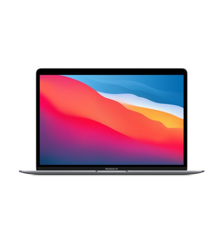 Resigilat: macbook air 13" true tone, procesor apple m1, 8 nuclee cpu si 7 nuclee gpu, 8gb, 256gb, space grey, int kb