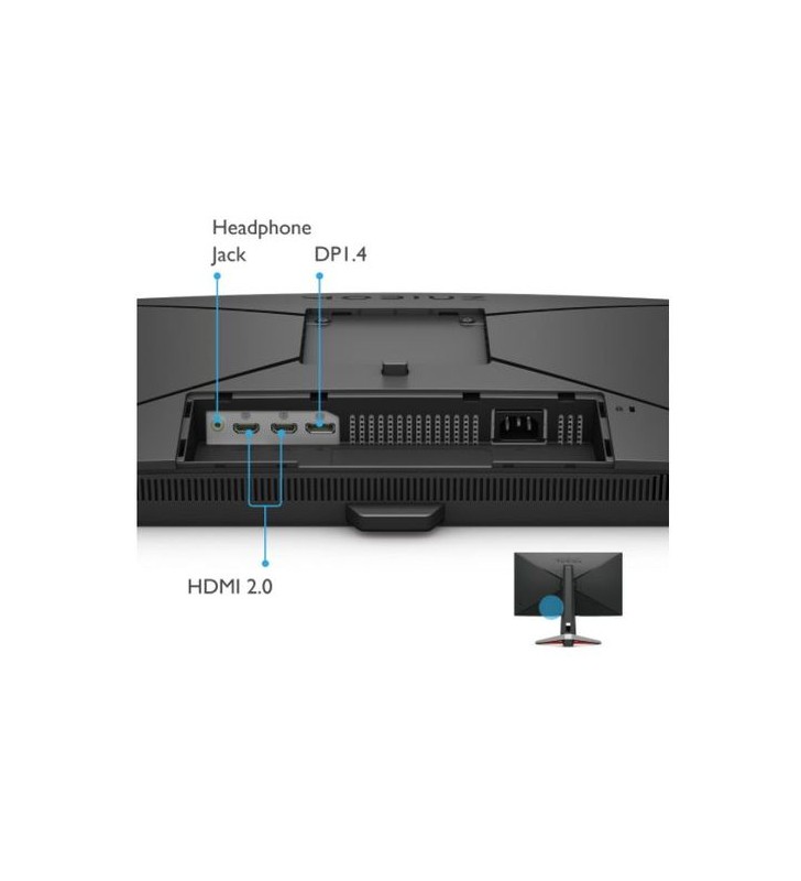 Monitor led benq ex2510s mobiuz 165hz, ips, 24.5 inch, wide, fhd, 1ms, hdr, hdmi, displayport, negru