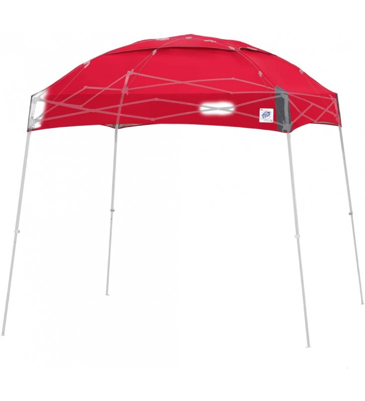 E-z up dome instant shelter canopy, 10' x 10', vented top with wide-trax roller bag & 4 piece spike set, punch