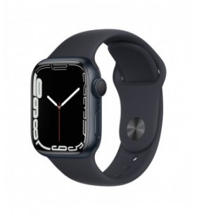 Resigilat: apple watch 7 gps, 41mm midnight aluminium case, midnight sport band