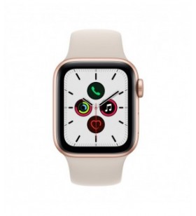 Resigilat: apple watch se gps + cellular, 40mm gold aluminium case with starlight sport band