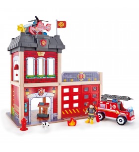 Clădirea de joacă a stației de pompieri din orașul hape (roșu)