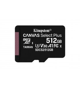 512gb microsdxc canvas select/100r a1 c10 card + sd adapter