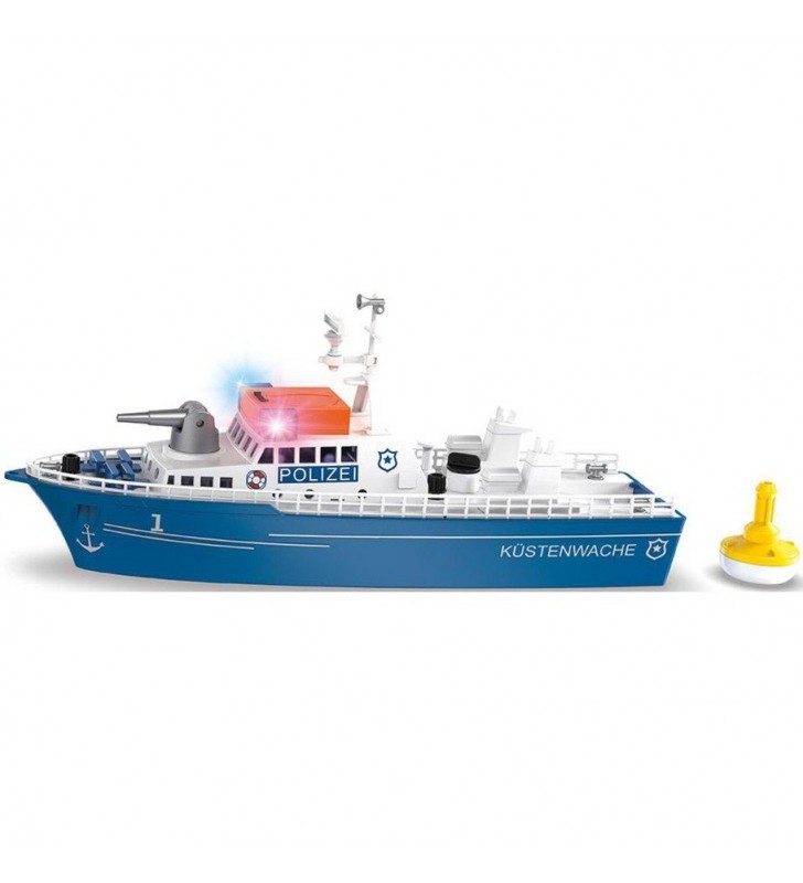 Barcă de poliție siku  world, model de vehicul (albastru alb)