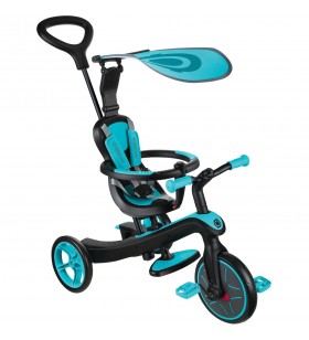 Tricicleta globber  explorer 4 in 1, vehicul pentru copii (turcoaz/negru)