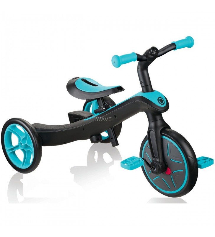 Tricicleta globber  explorer 4 in 1, vehicul pentru copii (turcoaz/negru)