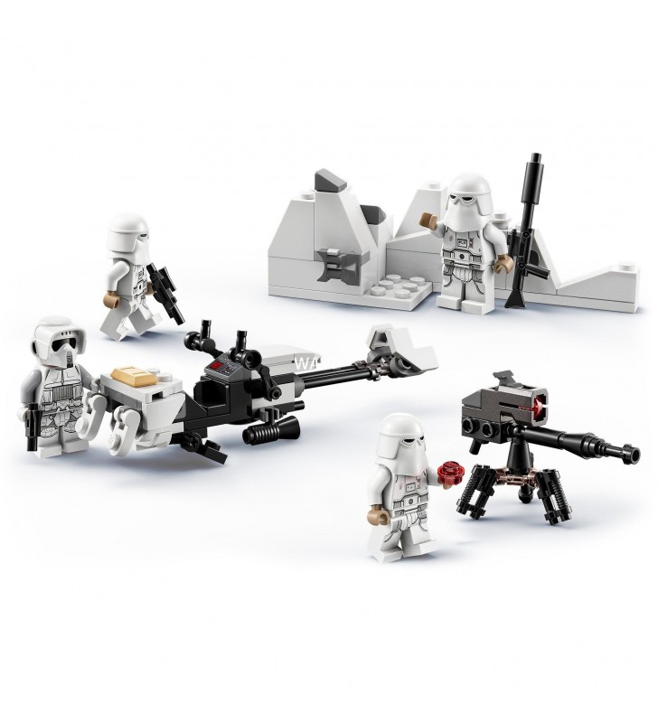 Jucărie de construcție lego  75320 star wars snowtrooper battle pack (include 4 figurine, arme și jet ski, jucărie construibilă pentru vârsta de peste 6 ani)