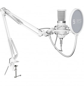 Spc gear  sm950 onyx white, microfon (alb, usb)