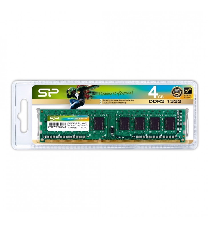 Silicon power sp004gbltu133n02 module de memorie 4 giga bites ddr3 1333 mhz