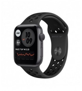 Resigilat: apple watch 6 nike gps, carcasa 44mm space gray aluminium case, black nike sport band