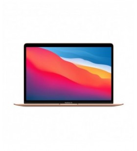 Resigilat: macbook air 13" true tone, procesor apple m1, 8 nuclee cpu si 7 nuclee gpu, 8gb, 256gb, gold, int kb