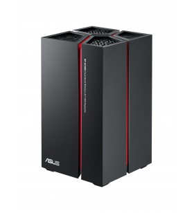 Asus rp-ac68u router wireless bandă dublă (2.4 ghz/ 5 ghz) gigabit ethernet negru, roşu