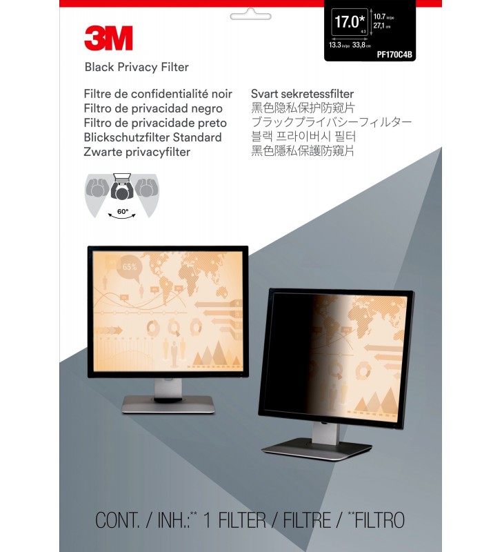 3m 7000022830 filtre de protecție pentru monitor filtru confidențialitate ecran fără cadru 43,2 cm (17")